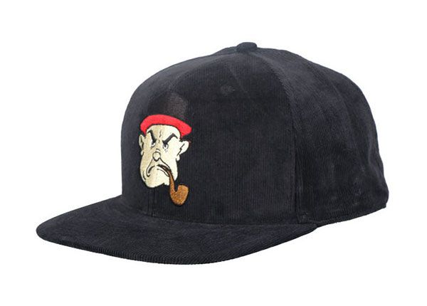 Slant of Custom Black Classic Embroidered Snapback Hat