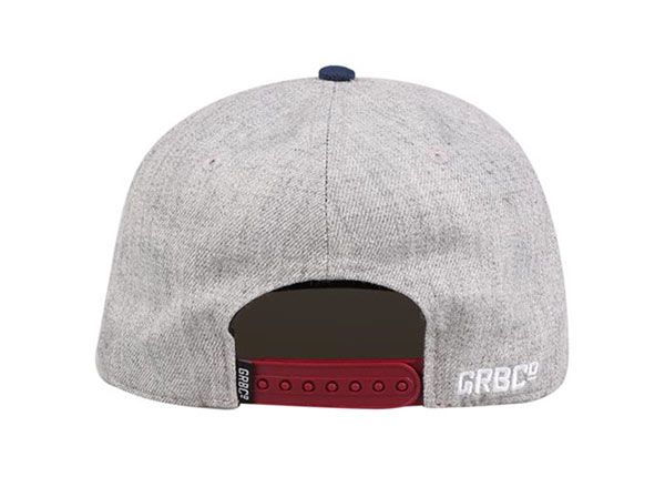 Back of Trendy Flat Bill Stylish Two Tone Snapbacks