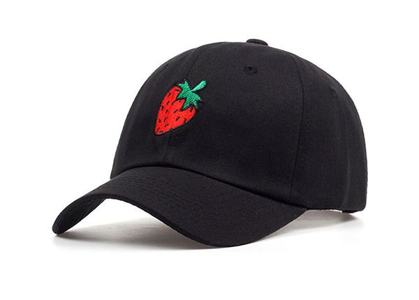 Slant of Custom Embroidered Strawberry Baseball Cap