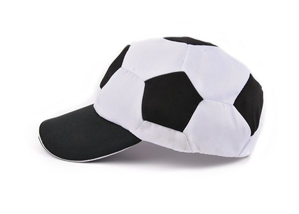 Side of Custom Black Fitted Football Game Baseball Hat