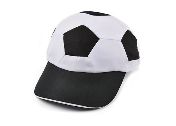 Slant of Custom Black Fitted Football Game Baseball Hat