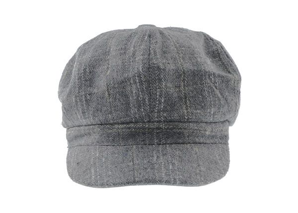 Front of Custom Wool Fitted Grey Baseball Cap