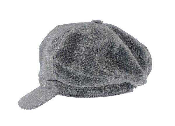 Side of Custom Wool Fitted Grey Baseball Cap