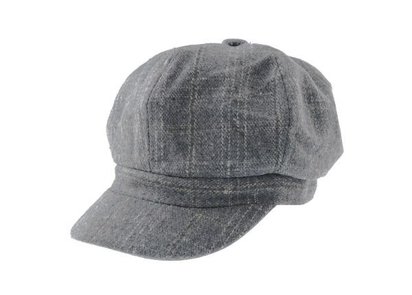 Slant of Custom Wool Fitted Grey Baseball Cap