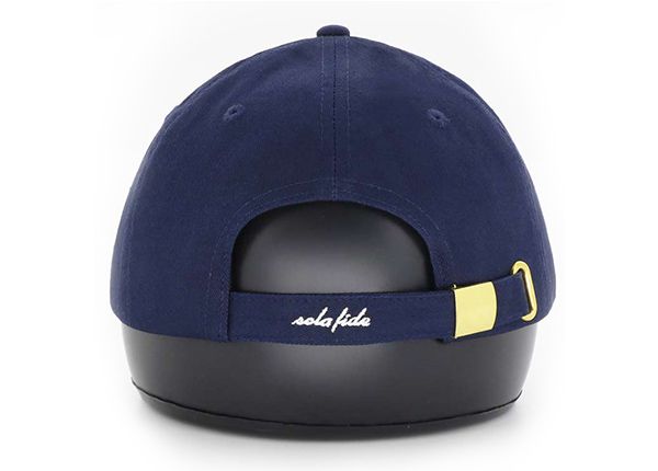 Back of Adjustable Premium Baseball Cap With Embroidred White Logo