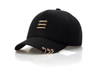 Hipster Baseball Hats With Rings Custom Black Cool Caps