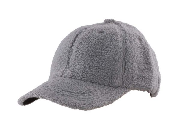 Slant of Custom Grey Blank Wool Baseball Cap