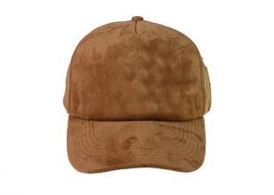 Custom Single Hats Blank Brown Suede Baseball Caps