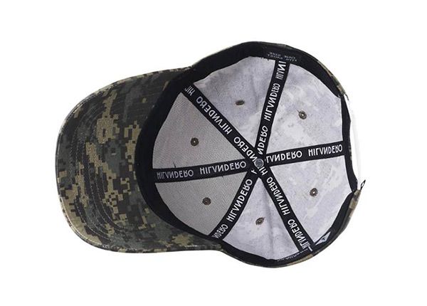 Inside of Custom Military Baseball Cap With Embroidered Logo