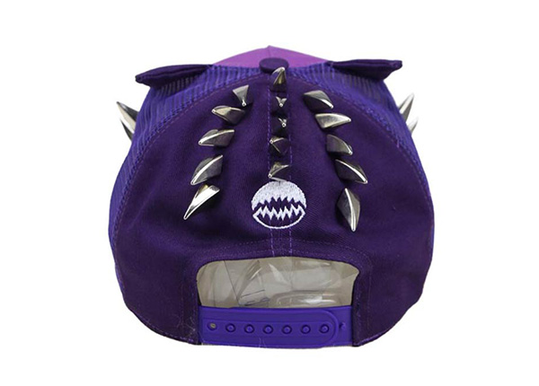 Back of Purple Kids Cool Fitted Baseball Cap