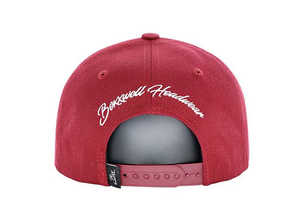 Back of Custom Red Cool Printed Hip Hop Baseball Cap