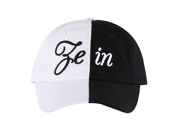 Front of Black and White Baseball Cap