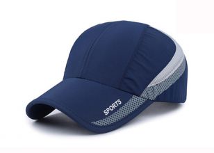 Long Bill Baseball Cap Custom Blue Long Visor Hats