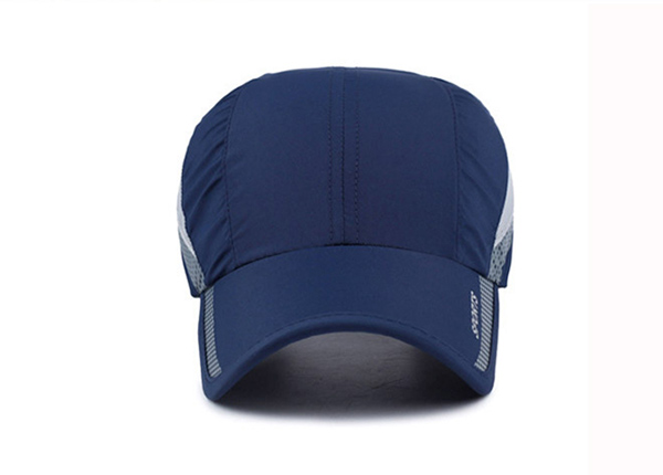 Front of Blue Long Bill Baseball Cap