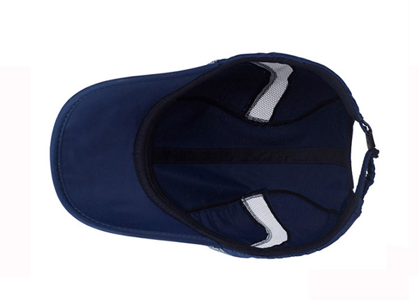 Inside of Blue Long Bill Baseball Cap