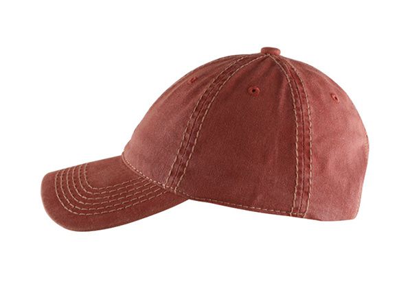 Side of Custom High Quality Wine Red Plain Baseball Cap