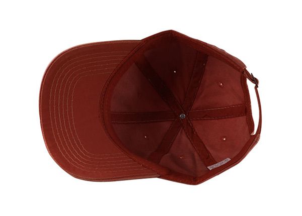 Inside of Custom High Quality Wine Red Plain Baseball Cap