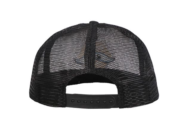 Back of Custom Black All Mesh Baseball Cap