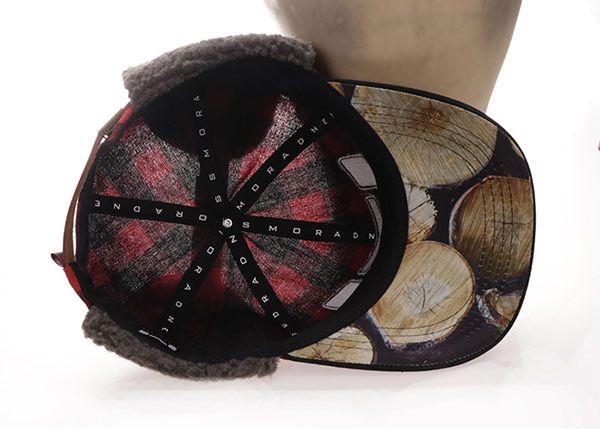Inside of Custom Plaid Embroidered Hats With Earflap For Men