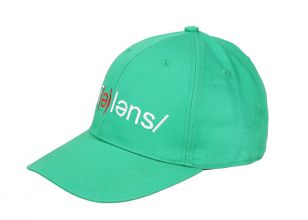 Lime Green Baseball Cap with Embroidered Logo For Sale