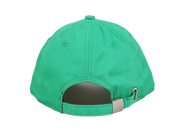 Back of Lime Green Baseball Cap with Embroidered Logo