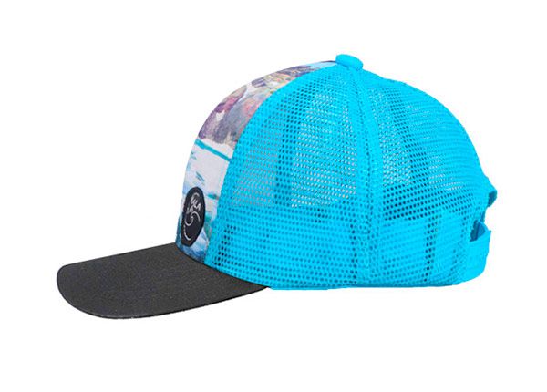 Side of Hawaiian Baseball Cap With Mesh Back HatFront of Hawaiian Baseball Cap With Mesh Back Hat