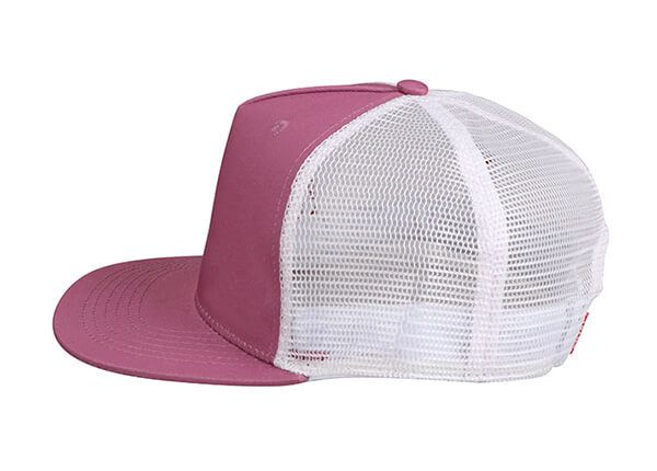 Side of Wine Red Blank 2 Tone Mesh Fitted Hat