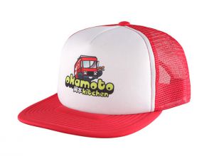 Custom Red Trucker Hat with White Printed Foam Front