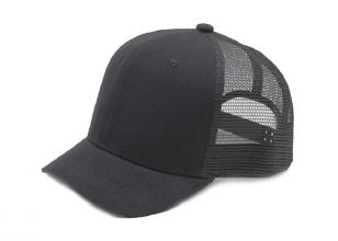 Short Bill Trucker Hats Black Blank Short Brim Baseball Mesh Cap