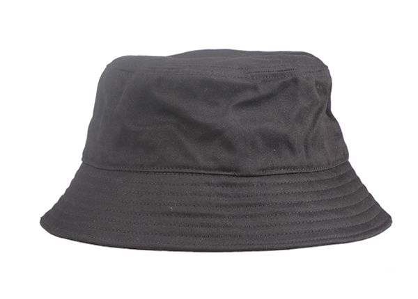 Back of Hip Hop Black Fashion Bucket Hat with Embroidered King Logo