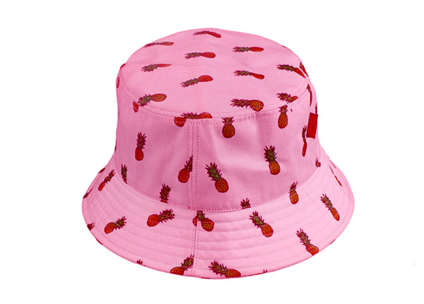 Pink Pineapple Bucket Hat Custom Pineapple Printed Beach Bucket