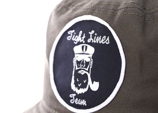 Detail Logo of Khaki Bucket Hat with a Patch Logo