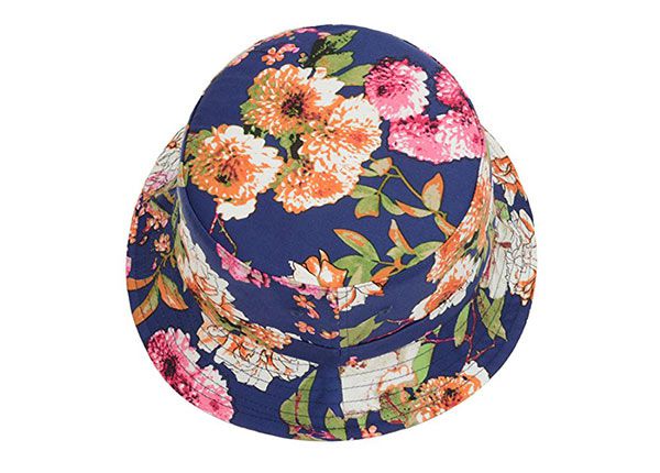 Top of Floral Print Colorful Bucket Hat