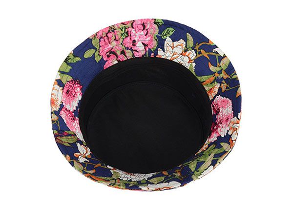 Inside of Floral Print Colorful Bucket Hat