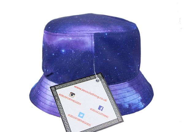 Side of Purple Tie Dye Bucket Hat