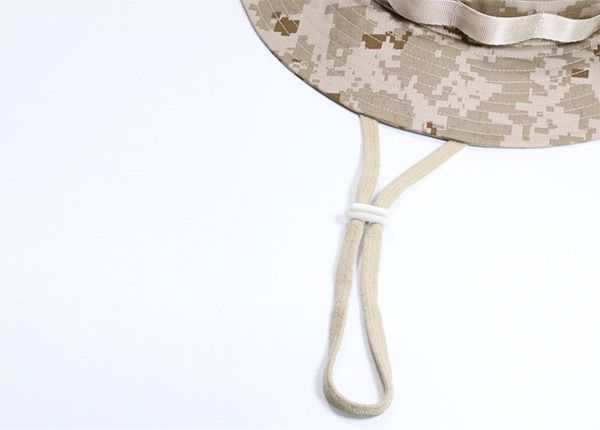 String of Desert Camo Bucket Hat with Head Strap