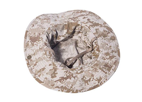 Inside of Custom Digital Camo Bucket Hat with String