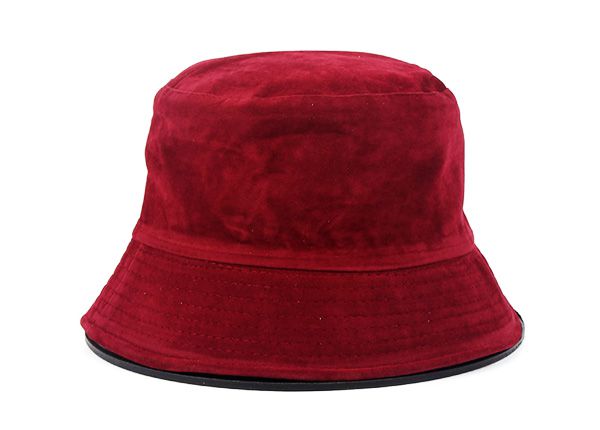 Cotton String Bucket Hat Burgundy