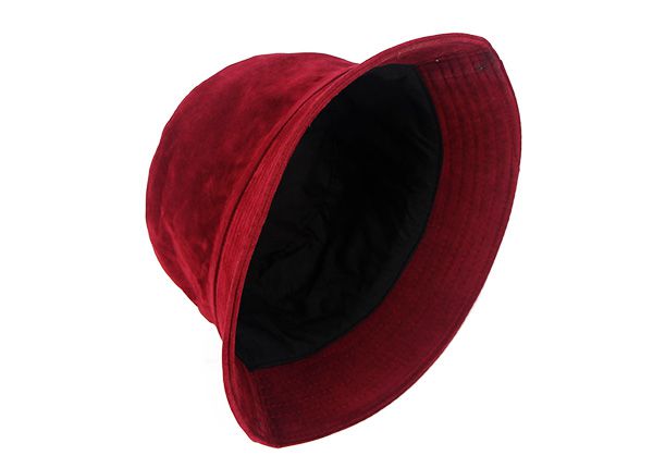 Slant of Blank Maroon Bucket Hat