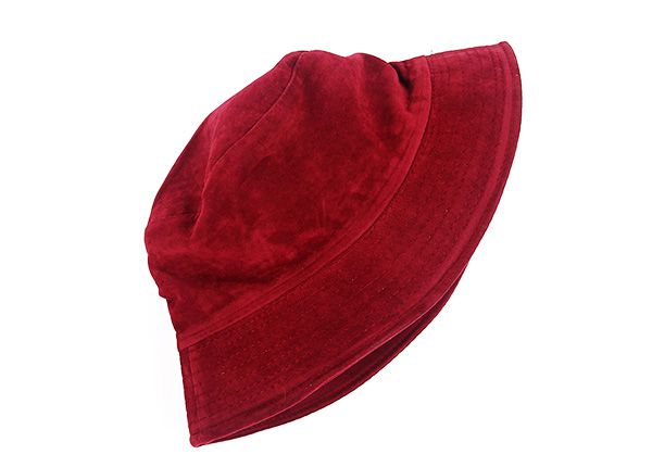 Side of Blank Maroon Bucket Hat