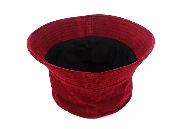 Inside of Blank Maroon Bucket Hat