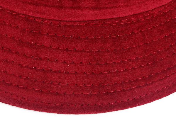 Brim of Blank Maroon Bucket Hat