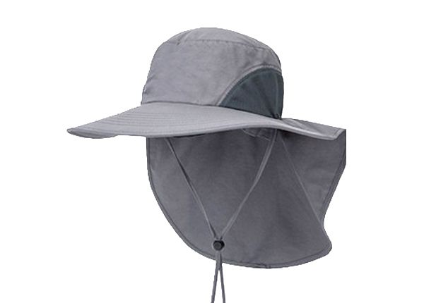 Slant of Blank Desert Safari Bucket Hat With Neck Flap