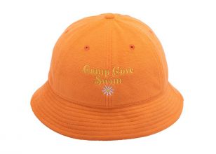 Orange Bucket Hat Custom 6 Panel Embroidered Terry Towel Orange Boonie Hat