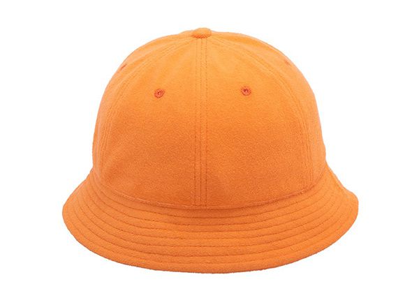 Back of 6 Panel Embroidered Terry Towel Orange Bucket Hat