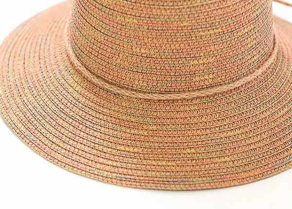 Brim of Raffia Straw Bucket Hat