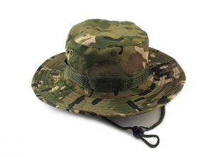 Tactical Bucket Hat Men's Military Camouflage Boonie Bucket Hat with String For Sale