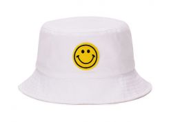 White Smile Emoji Bucket Hat Custom Cheap Cotton Bucket Hat For Sale