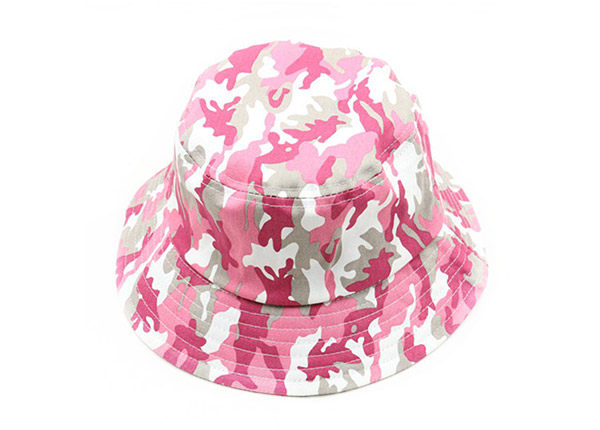 Pink Camo Bucket Hat Custom Women's Blank Camouflage Boonie Hat For Sale