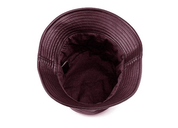 Inside of Brown Waterproof Faux Leather Bucket Hat